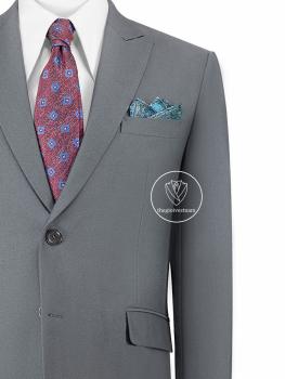 Bộ Suit Xám Chấm Bi Classic Fit TGS354